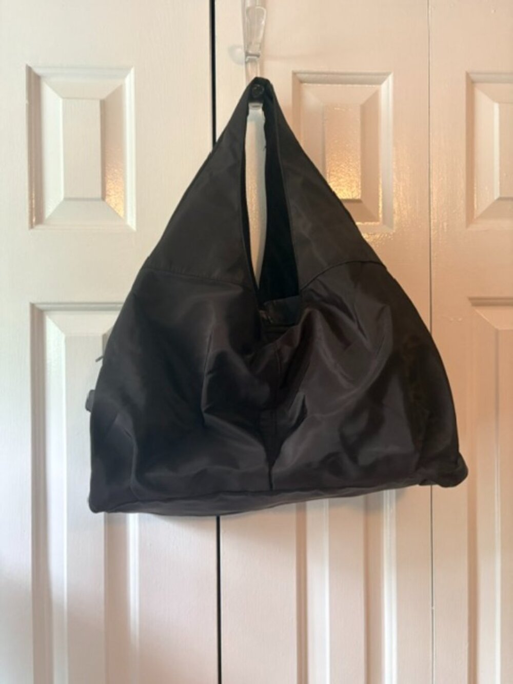 Oversized Black Lightweight Hobo Tote Shoulder Bag Travel Everyday Purse